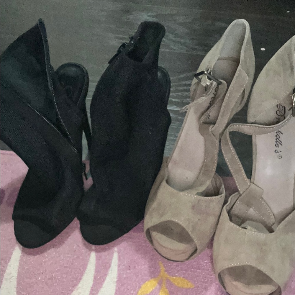Two Pair! Stylish Black and Tan Women's Shoes (MOVING SALE!)